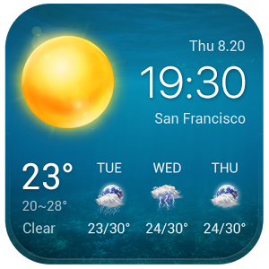 Local Weather Widget &Forecast - A free android weather widget is here waiting for you! This free android weather widget, is simple and easy-to-use. You can not only use this free android widget to get current weather report conveniently, but also 7 day detailed local weather forecasts. This clock and weather widget, definitely your free android weather widget choice in daily life. Real-time temperature, feels like temperature, current clock/time, weather tomorrow, weather in 3 day are all in this weather widget android based on weather server. Itâ€™s a handy weather guide for you. No matter it is a weather report for weather today, a weather forecast for weather tomorrow and 3 days after, a weather report for current location, or a weather forecast for any other cities in worldwide. You do not need to search â€˜weather todayâ€™ â€˜local weather tomorrowâ€™ anymore.Features of this free android weather widget:Â· Current Weather Info: detailed real-time weather report, including real-time weather and temperature, \